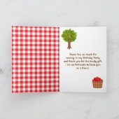 Apple Picking Dark Skin Boy Geburtstag Danke Auto (Innenseite)