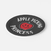 Apple Picking Princess Apple Fruit Day Fall Pappteller (Schrägansicht)