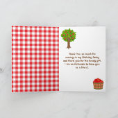 Apple Picking Red Hair Girl Geburtstag Danke Auto (Innenseite)