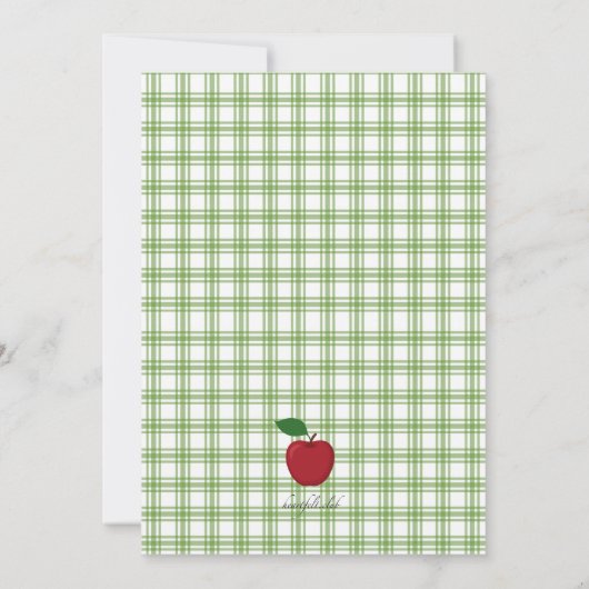 Apple Picking Time Foto Einladung (Rückseite)