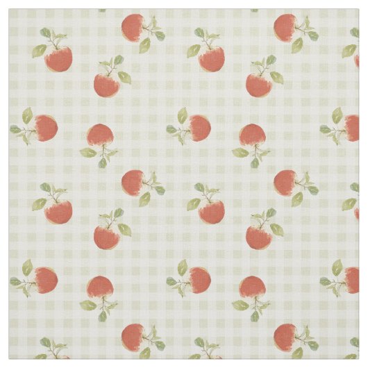 Apple picnic gingham fall print stoff (Muster)