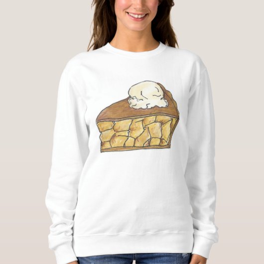 Apple Pie a la Mode Slice Dessert Sweatshirt (Vorderseite)
