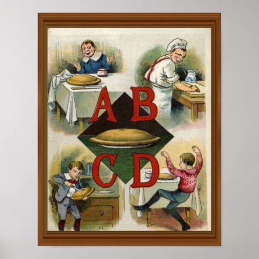Apple Pie Alphabet 19. Jahrhundert Illustration Ar Poster (Vorne)