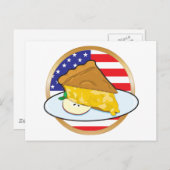Apple Pie American Flag Postkarte (Vorne/Hinten)