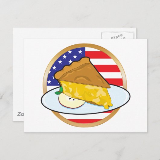 Apple Pie American Flag Postkarte (Vorne/Hinten)