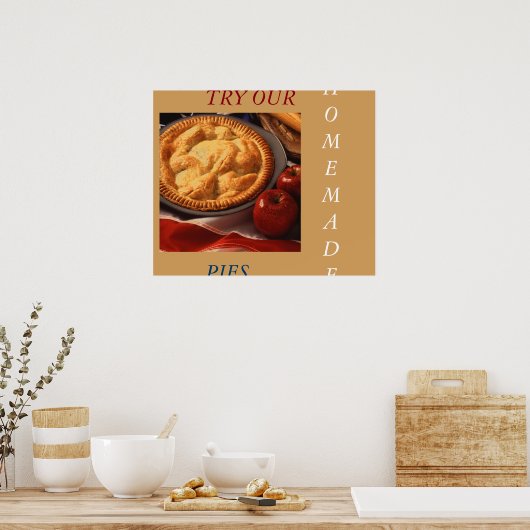 APPLE PIE ART POSTER MENÜ (Küche)