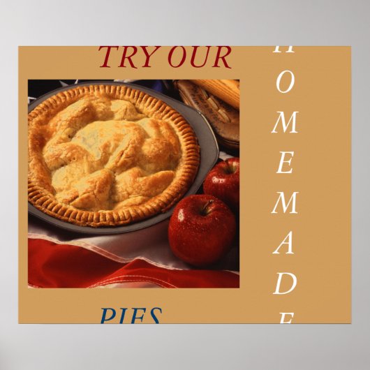APPLE PIE ART POSTER MENÜ (Vorne)