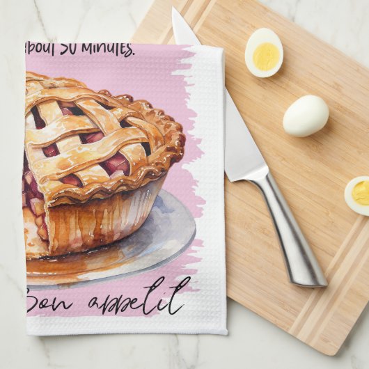 Apple Pie Backrezeptur Geschirrtuch (Viertel Falte)