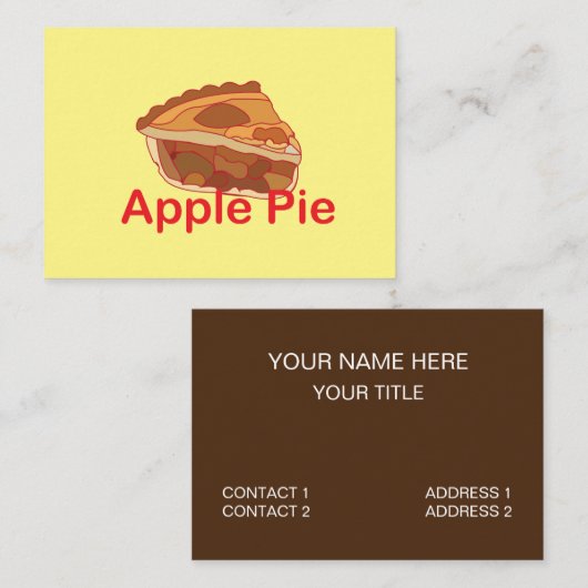 Apple Pie Baker Koch Visitenkarte (Vorne/Hinten)