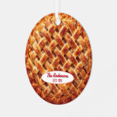 Apple Pie Baker Personalisiert Ornament Aus Metall (Vorderseite links)