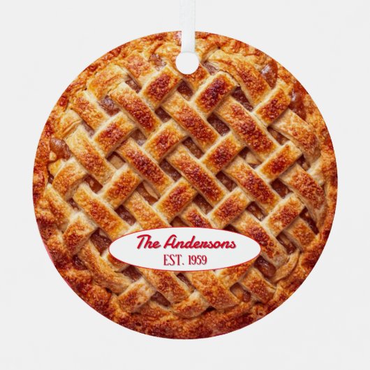 Apple Pie Baker Personalisiert Ornament Aus Metall (Vorderseite)