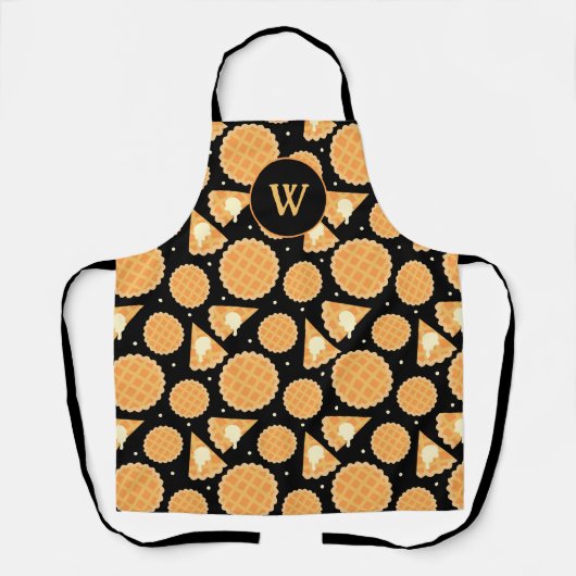 Apple Pie Dessert Food Gemustert Schürze (Vorderseite)