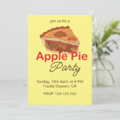Apple Pie Dessert Party Einladung (Stehend Vorderseite)
