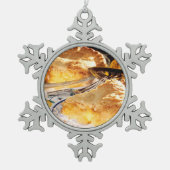 Apple Pie Dessert Schneeflocken Zinn-Ornament (Vorderseite)