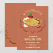 Apple Pie Erntedank Dinner Holiday Einladung (Vorne/Hinten)
