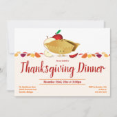 Apple Pie Food Erntedank Dinner Einladung (Vorderseite)
