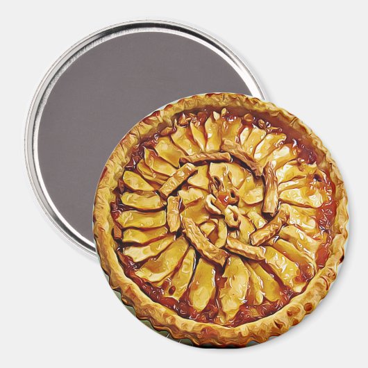 Apple Pie Food Magnet (Vorderseite/Rückseite)