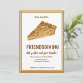Apple Pie Friendsgiving-Erntedank Einladung (Stehend Vorderseite)