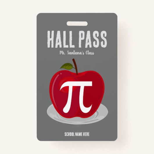 Apple Pie Hall Pass Abzeichen Ausweis (Vorderseite)