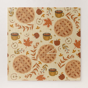Apple Pie Herbst: Vintage Grafik Puzzle