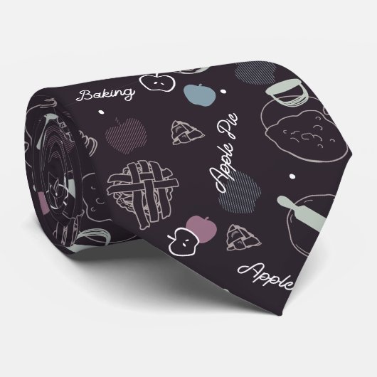 Apple Pie Lover Muster Krawatte (Gerollt)