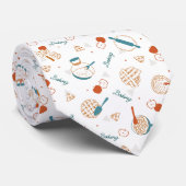 Apple Pie Lover Muster Krawatte (Gerollt)