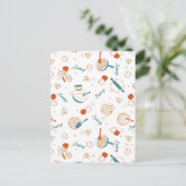 Apple Pie Lover Muster Postkarte (Stehend Vorderseite)