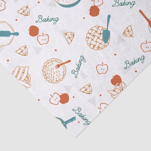 Apple Pie Lover Muster Seidenpapier (Ausschnitt)