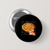 Apple Pie Math Shirt Pi Day Funny Halloween Danke Button (Vorne & Hinten)