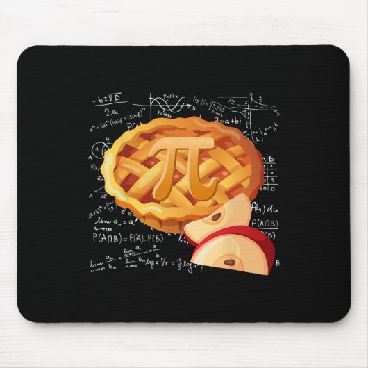 Apple Pie Math Shirt Pi Day Funny Halloween Danke Mousepad (Vorne)