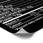 Apple Pie Nutrition Facts Fun Erntedank Christm Poster (Ecke)