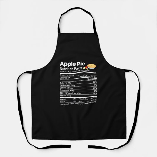 Apple Pie Nutrition Facts Funny Erntedank Chris Schürze (Vorderseite)