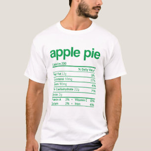 Apple Pie Nutrition Facts Funny Erntedank Chris T-Shirt