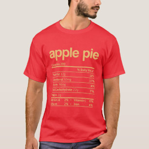 Apple Pie Nutrition Facts Funny Erntedank Chris T-Shirt