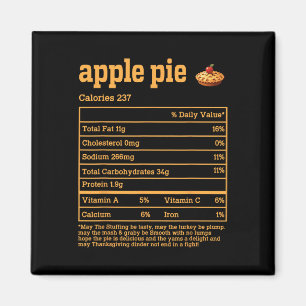 Apple Pie Nutrition Fakten Erntedank Food Men Wo Magnet