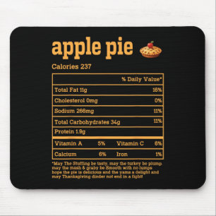 Apple Pie Nutrition Fakten Erntedank Food Men Wo Mousepad