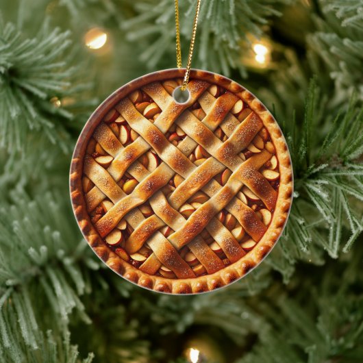 Apple Pie Personalisiert Food Weihnachten Keramik Ornament (Baum)