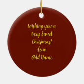 Apple Pie Personalisiert Food Weihnachten Keramik Ornament (Hinten)