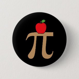 Apple Pie Pi Math Pun Button