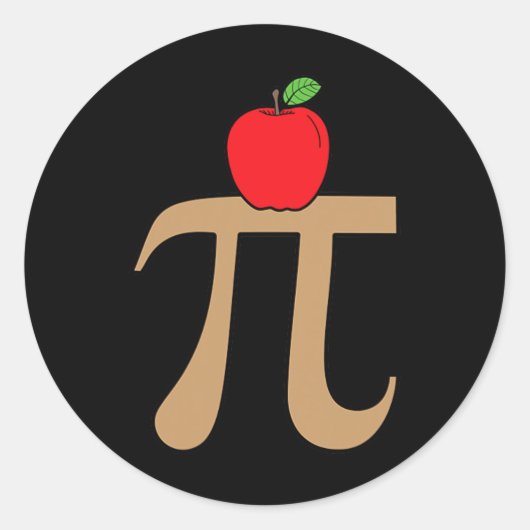Apple Pie Pi Math Pun Runder Aufkleber (Vorderseite)