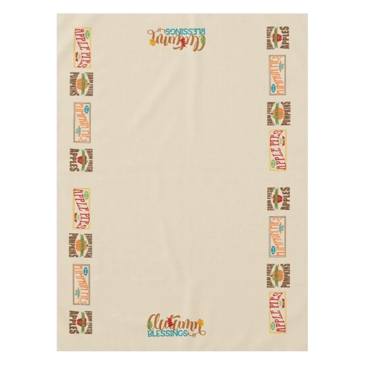 Apple Pie, Pumpkin Pie Fall Tablecover Tischdecke (Vorderseite)