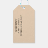 APPLE PIE-Rechteck Geschenkanhänger (Rückseite)