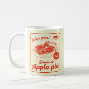 Apple Pie Retro-Ästhetik-Diner-Werbeplakat Kaffeetasse