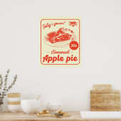 Apple Pie Retro ästhetische Diner Promo Poster (Küche)