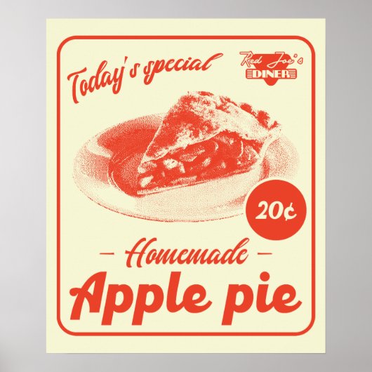 Apple Pie Retro ästhetische Diner Promo Poster (Vorne)