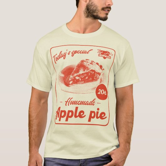 Apple Pie Retro ästhetische Diner Promo Poster T-Shirt (Vorderseite)
