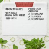 Apple Pie Rezept Geschirrtuch (Gefaltet)