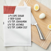 Apple Pie Rezept Geschirrtuch (Viertel Falte)