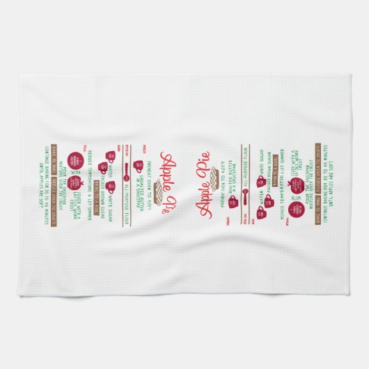 Apple Pie Rezept Küchentuch (Horizontal)