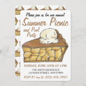 Apple Pie Slice a la Mode Ice Cream Dessert Pickni Einladung (Vorne/Hinten)